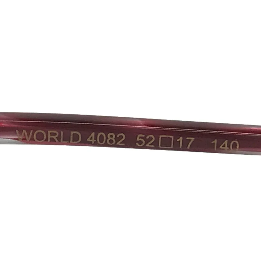 BOZ Eyeglasses Frames WORLD 4082 Green Pink Cat Eye Half Rim 52-17-140